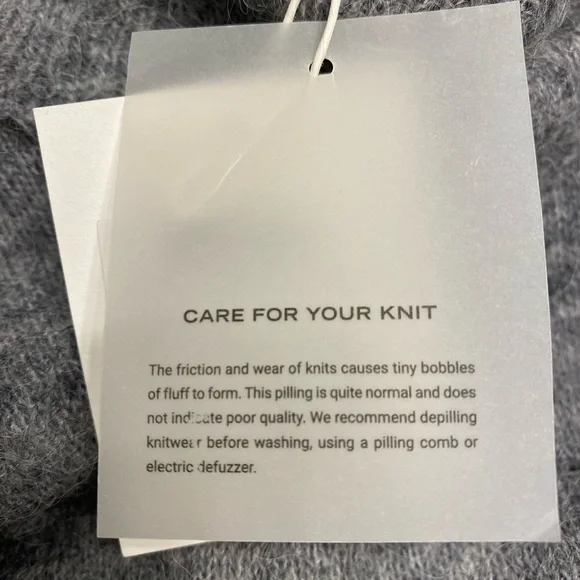 NWT MSCH Copenhagen Femme Alpaca Vest Grey Turtleneck Alpaca Wool Blend Size M/L - Picture 12 of 13